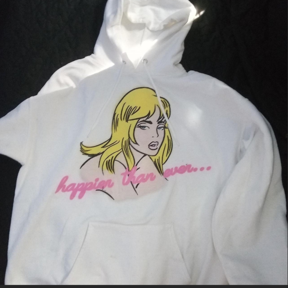 White Graphic Hoodie